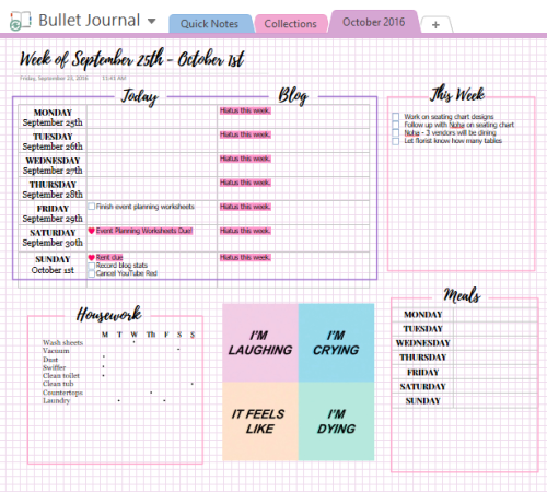 Onenote Bullet Journal Template Download goodcaster